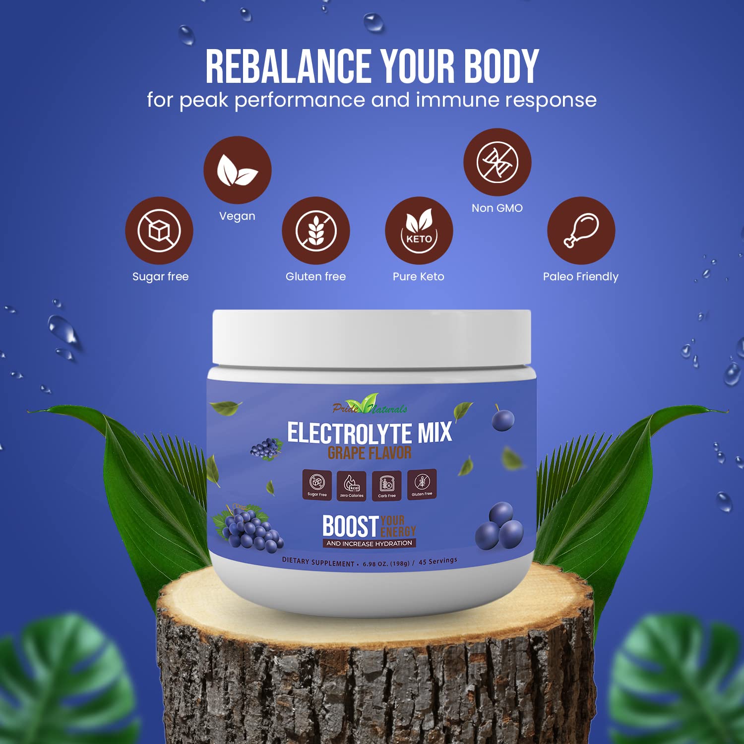 Electrolyte Powder - Refreshing Workout Recovery Electrolytes, Sugar Free, Gluten Free Pride Naturals, IncUS supplements