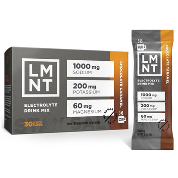 LMNT Zero Sugar Hot Chocolate or Coffee Mixer - Chocolate Caramel Salt | Drink Mix | 30-Count Drink LMNTUS supplements