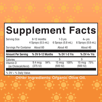 MaryRuth Organics Vitamin D USDA Organic | VIT D3 Liquid | Sugar Free | Liquid VIT D Spray Immune Support for Adults & Kids | Bone Health| Vegan | Gluten Free | Non-GMO | 30 Servings MARYRUTH'SUS supplements