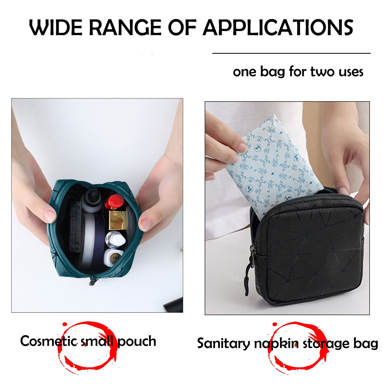 CCLEOOCOO Sanitary Napkin Storage Bag,Leather Waterproof Feminine First Period Bag with Zipper CCLEOOCOOAu supplements