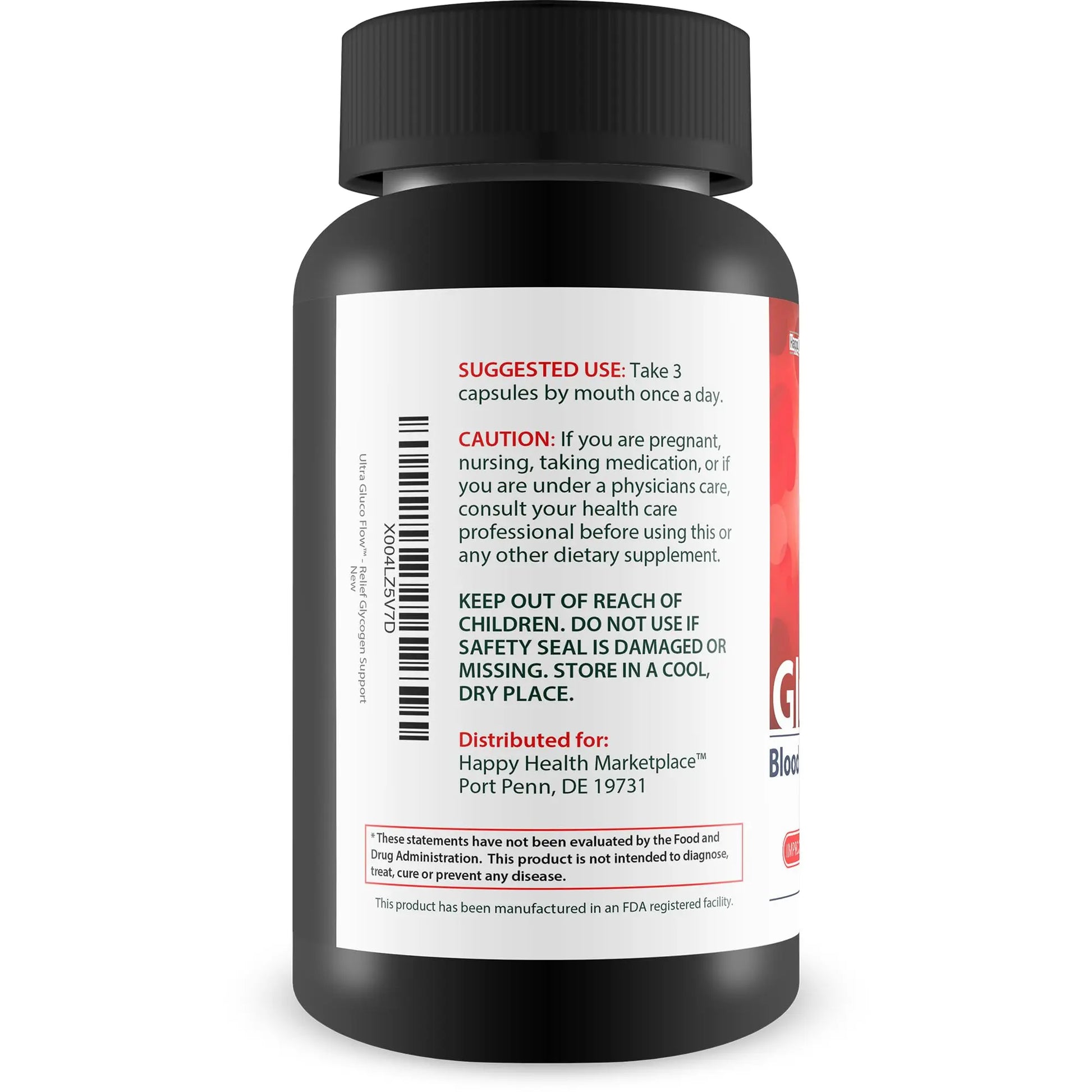 Ultra Gluco Flow - Improved Formula - Our Best Blood Cleanse Detox Cleanse Blood Support Pills - Blood Health Blood Circulation Pills Detox Cleanse Blood Gluco Bio Sweet Relief Glycogen Support Happy Health Marketplacenz supplements