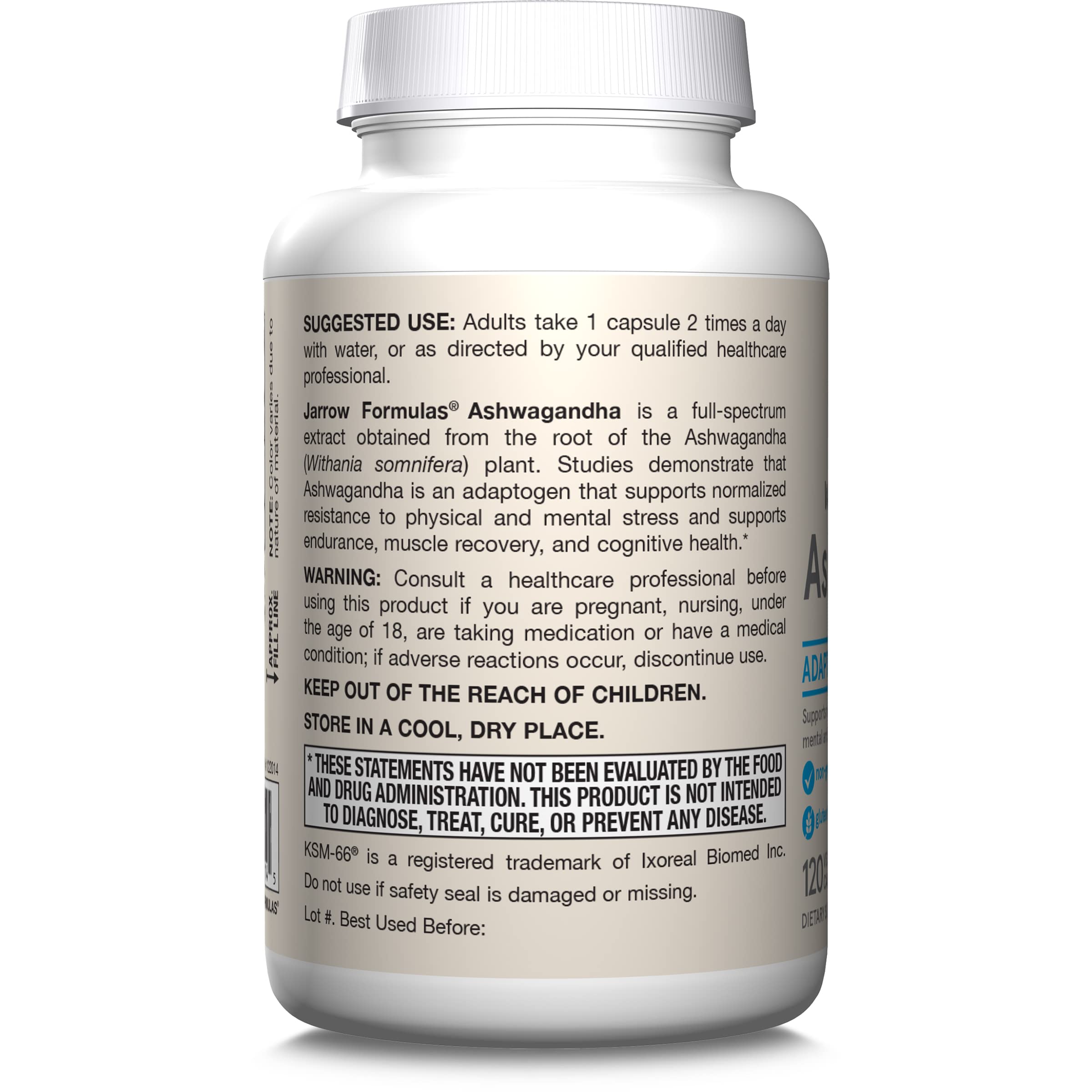 Jarrow Formulas Ashwagandha Capsules, 300 mg Supplement Supports Normalized Resistance to Mental and Physical Stress, 120 Veggie Capsules, 60 Day Supply Jarrow FormulasAu supplements
