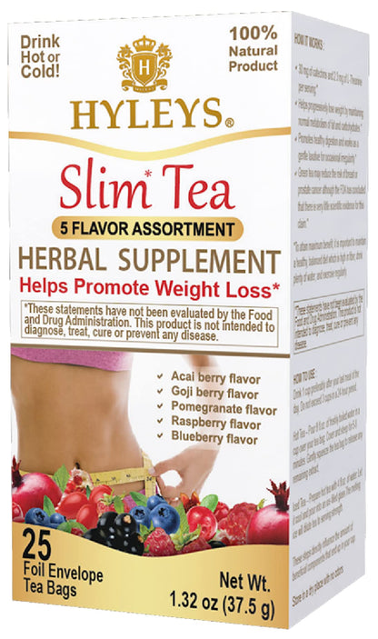 Hyleys Slim Tea 5 Flavor Assortment - Weight Loss Herbal Supplement Cleanse Hyleys TeaUS supplements