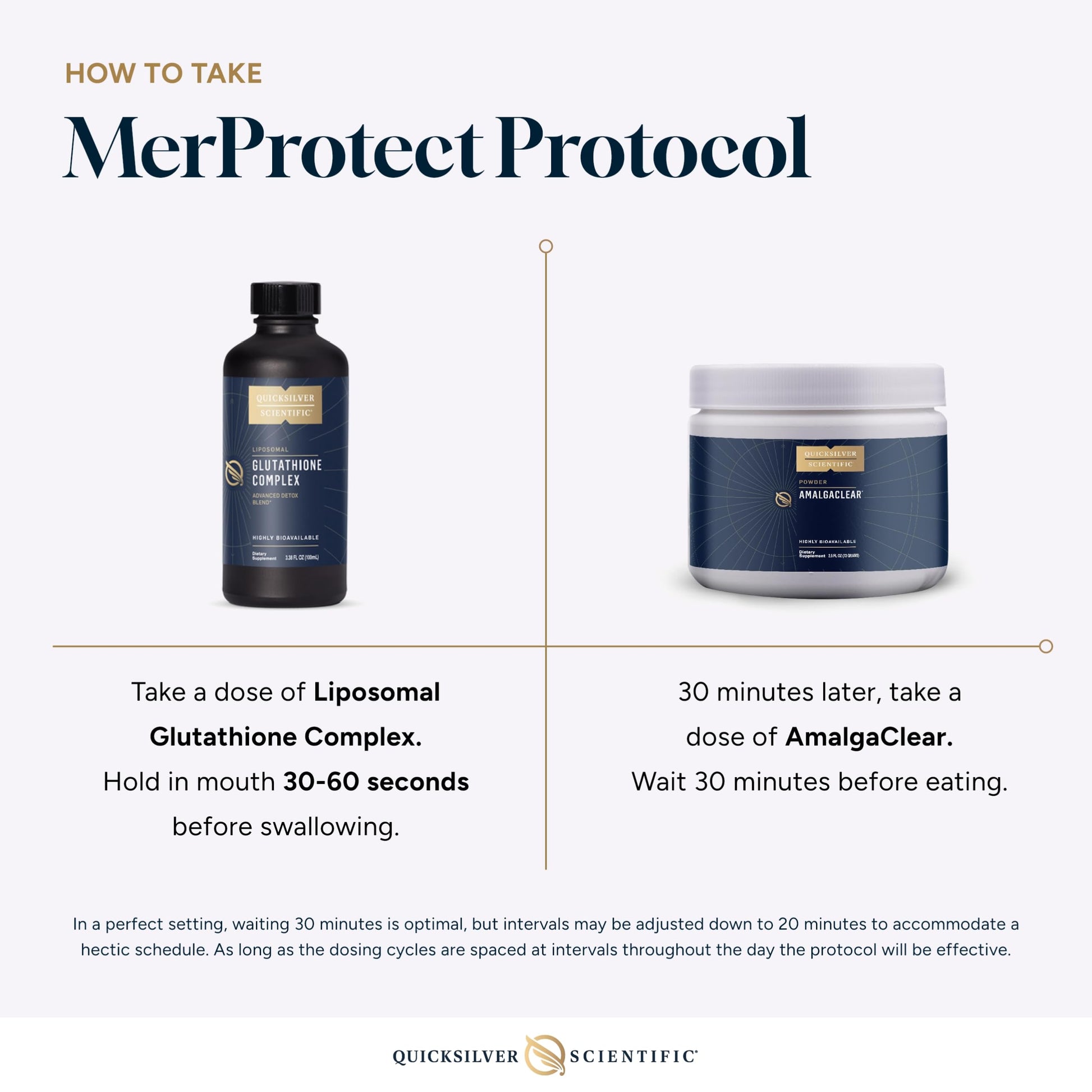 Quicksilver Scientific MerProtect Protocol - 2-Product Liver + GI Cleanse, Liposomal Glutathione Complex Supplement, Cleansing Support with Milk Thistle (2 Piece Kit with Program) Quicksilver ScientificUS supplements