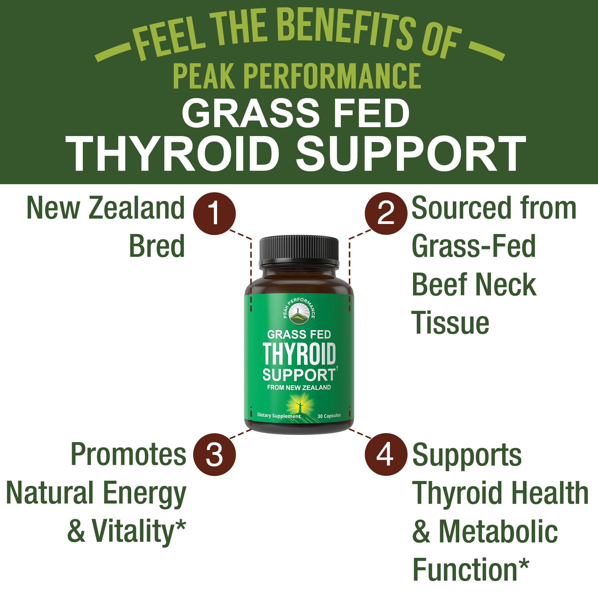 Raw Desiccated Thyroid Supplement. Grass Fed New Zealand Beef Neck & Thyroid Gland Capsules for Women and Men. Ancestral Living Ethically Sourced Bovine Supplements for Energy and Metabolism Support Peak PerformanceAu supplements