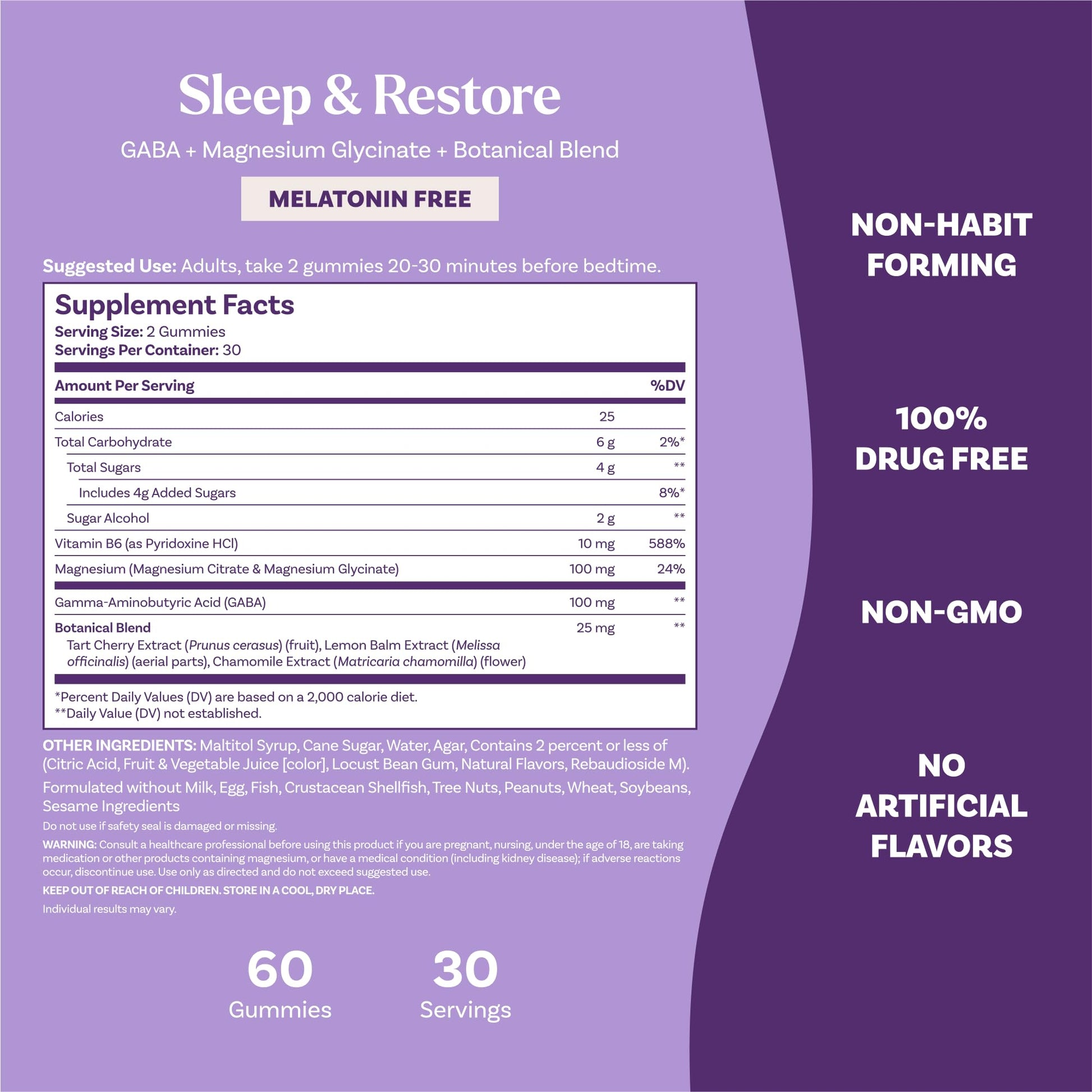 Natrol Sleep & Restore Magnesium Glycinate Blend Gummies, Magnesium for Sleep Aids for Adults, Melatonin-Free, Cherry Flavored, 30 Day Supply NatrolAu supplements