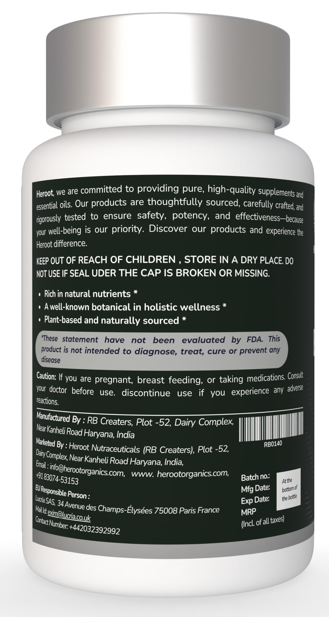 Heroot Boost Joint Mobility with 75% Extra Strength Boswellia Serrata Extract, 120 Capsules HerootAu supplements