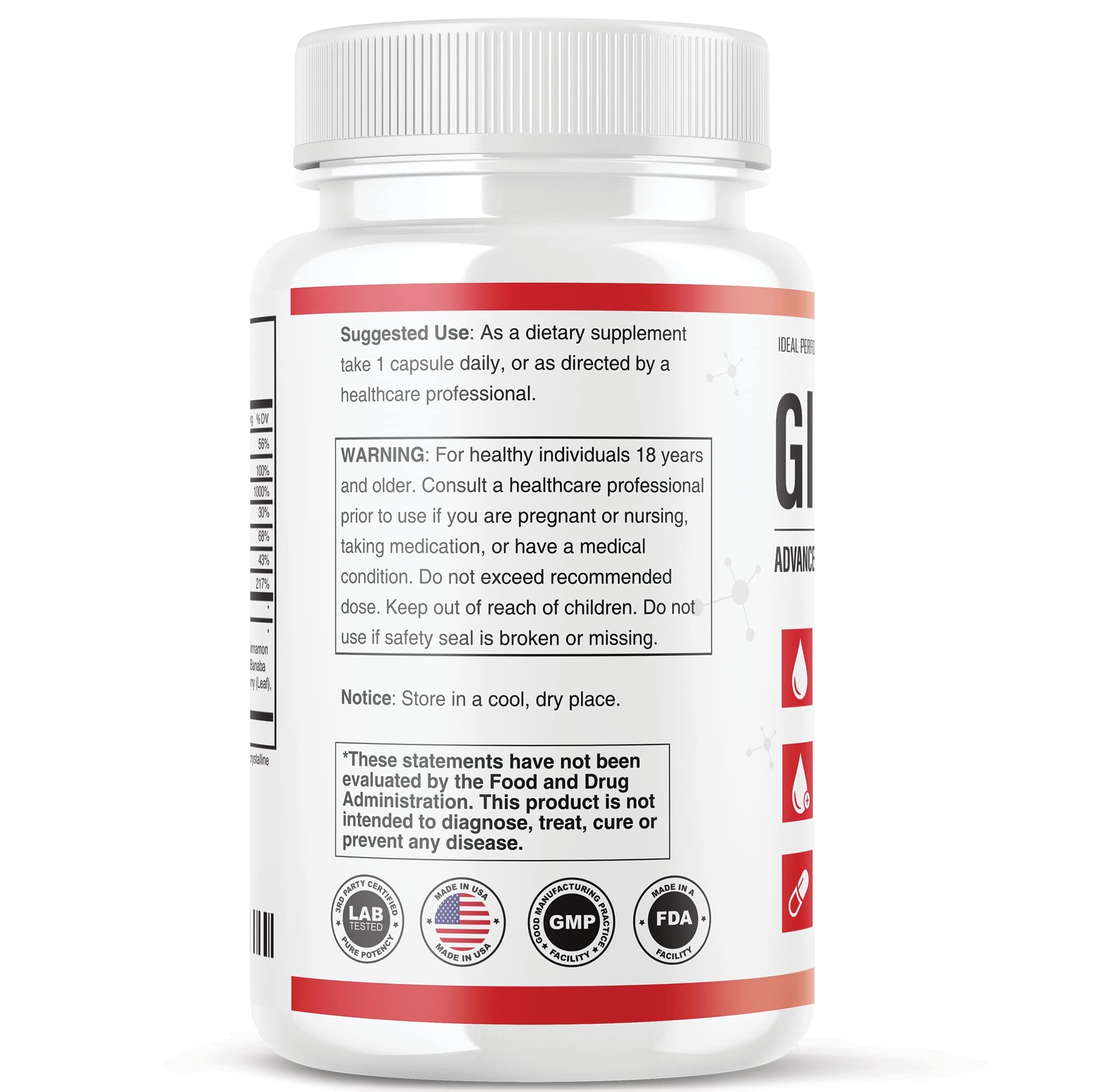 IDEAL PERFORMANCE (Official) Glucofort Formula Supplement (5 Pack) IDEAL PERFORMANCEUS supplements