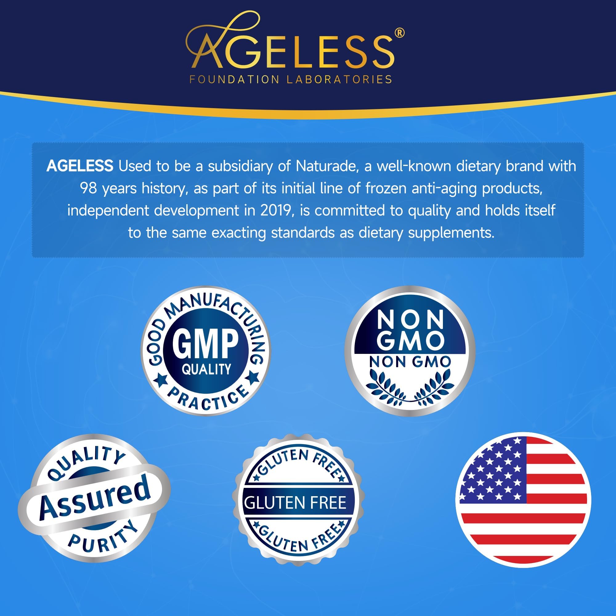 Ageless Brain Supplements for Memory and Focus 1000 MG | Cognitive Improvement | Formulated with Clinically Studied Ingredients | Support Mental Clarity & Neuro Health | Vitamin B6, B12, 60 Capsules Ageless Foundation LaboratoriesAu supplements