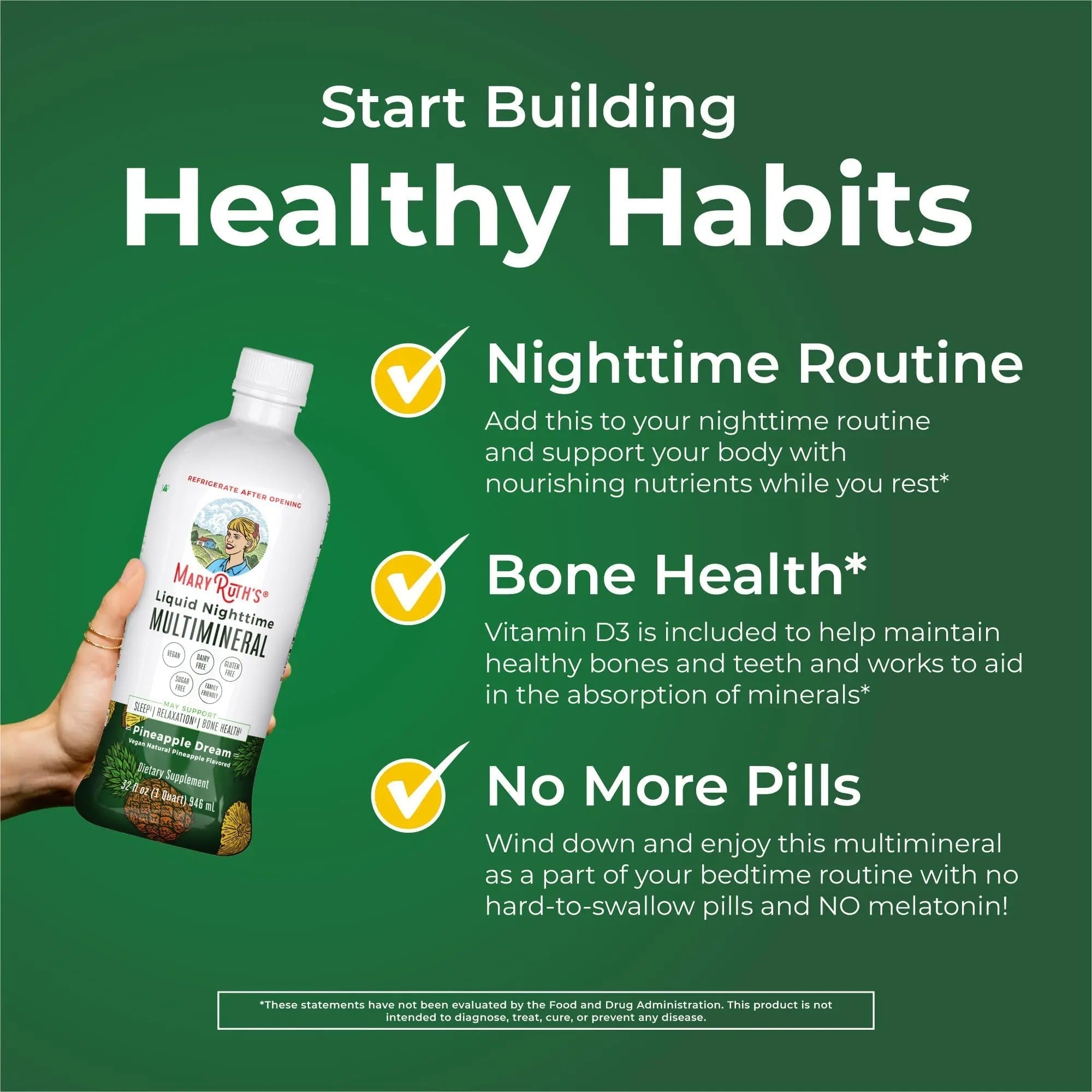 MaryRuth's Multivitamin Gummies for Women (Cherry & Raspberry) & Liquid Nighttime Multimineral (Pineapple) | Clean Label Project Verified MARYRUTH'SAu supplements