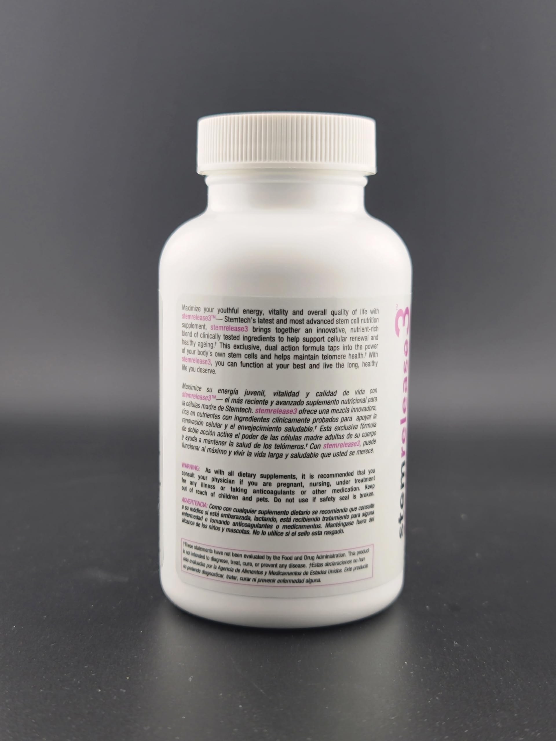 Stemtech Stemrelease3 Cutting-Edge Stem Cell Nutrition for Natural Renewal and Youthful Vitality, Exclusive Blend for Enhanced Telomere Health, 60 Capsules StemTechAu supplements