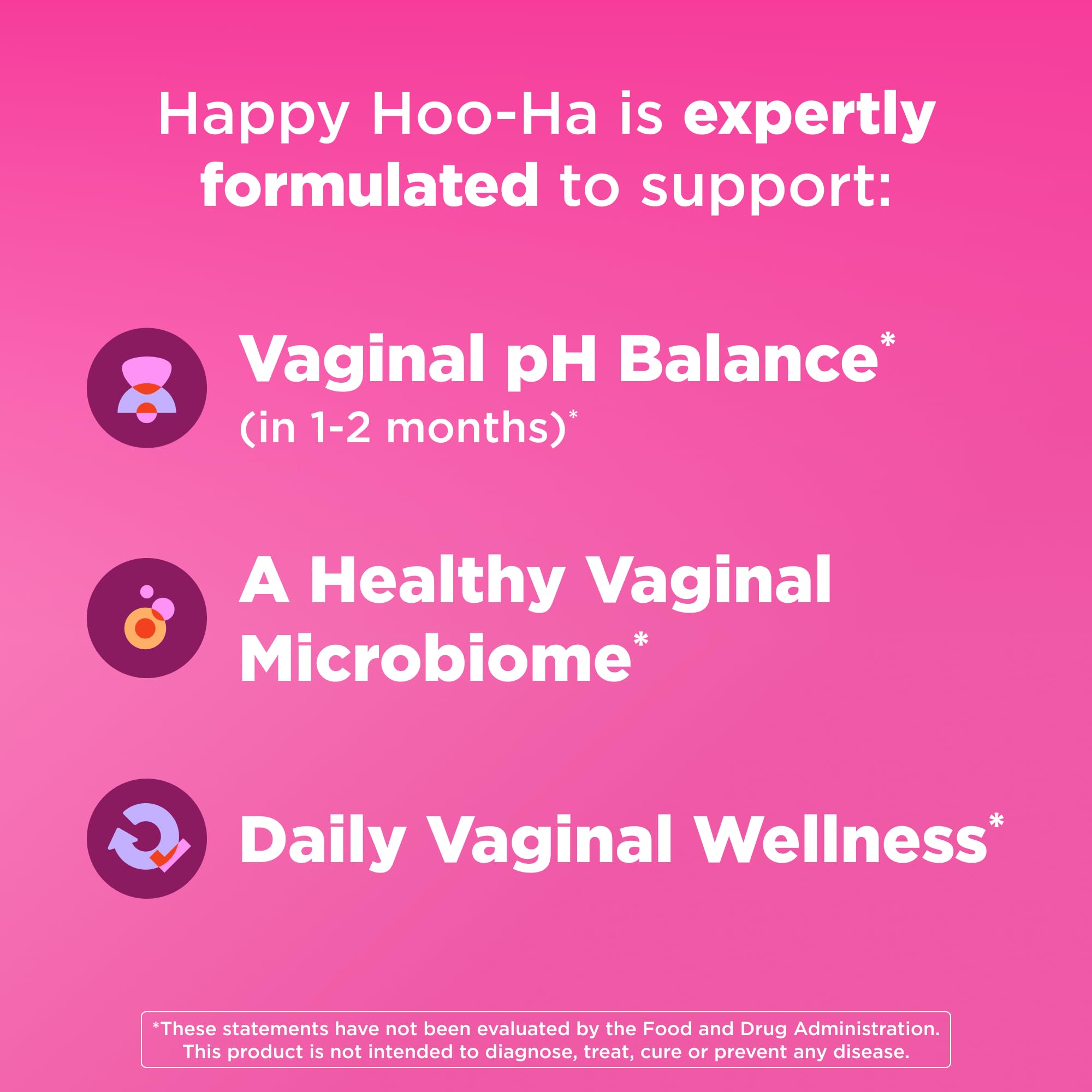 OLLY Happy Hoo-Ha Capsules, Probiotic for Women, Vaginal Health and pH Balance, 10 Billion CFU, Gluten Free - 25 Count OLLYAu supplements