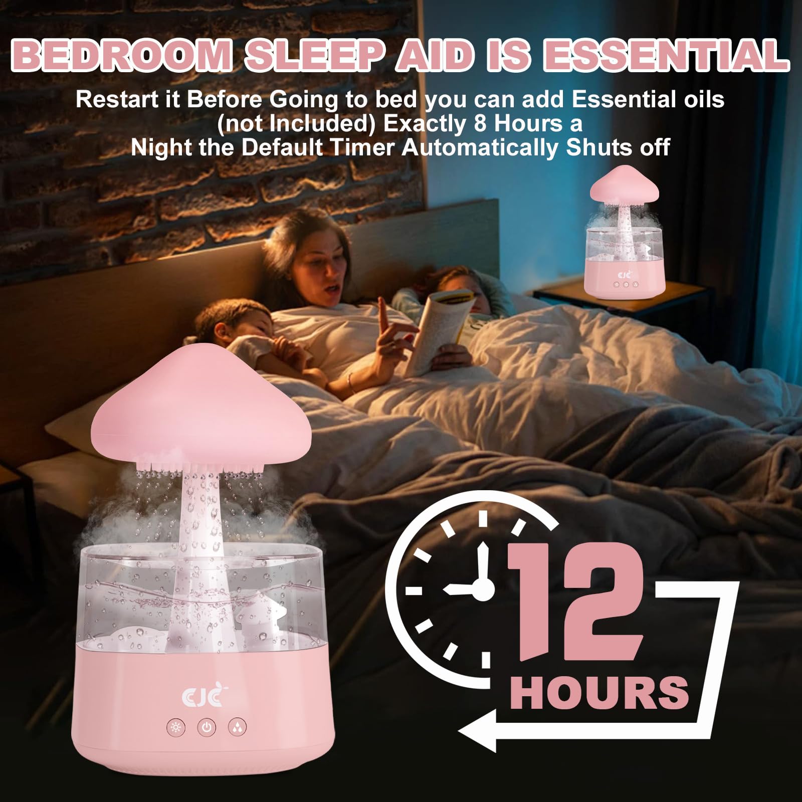 Humidifiers for Bedroom, 7 Color-Changing Led Night Lights, Aromatherapy Essential Oil cjcAu supplements