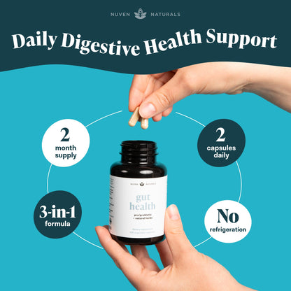 Nuven Naturals All-in-One Gut Health w/Probiotics, Prebiotics, Digestion-Supporting Herbs Nuven NaturalsUS supplements