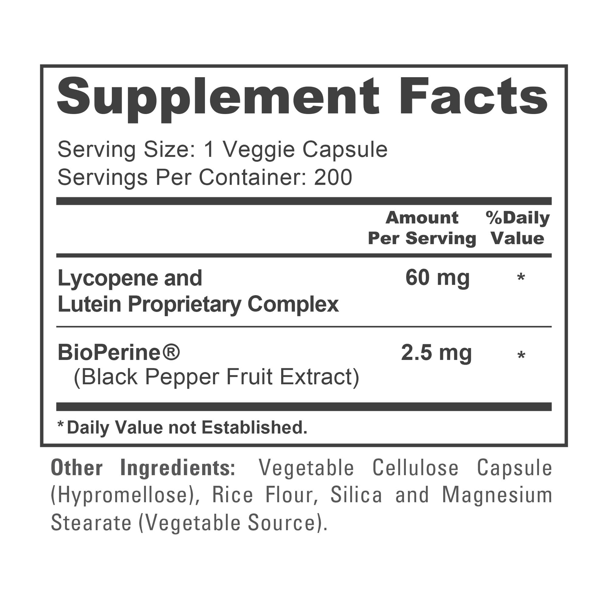 NusaPure Lycopene & Lutein Complex 60mg per Caps, 200 Veggie Capsules (Non-GMO, Vegan) NusaPureAu supplements