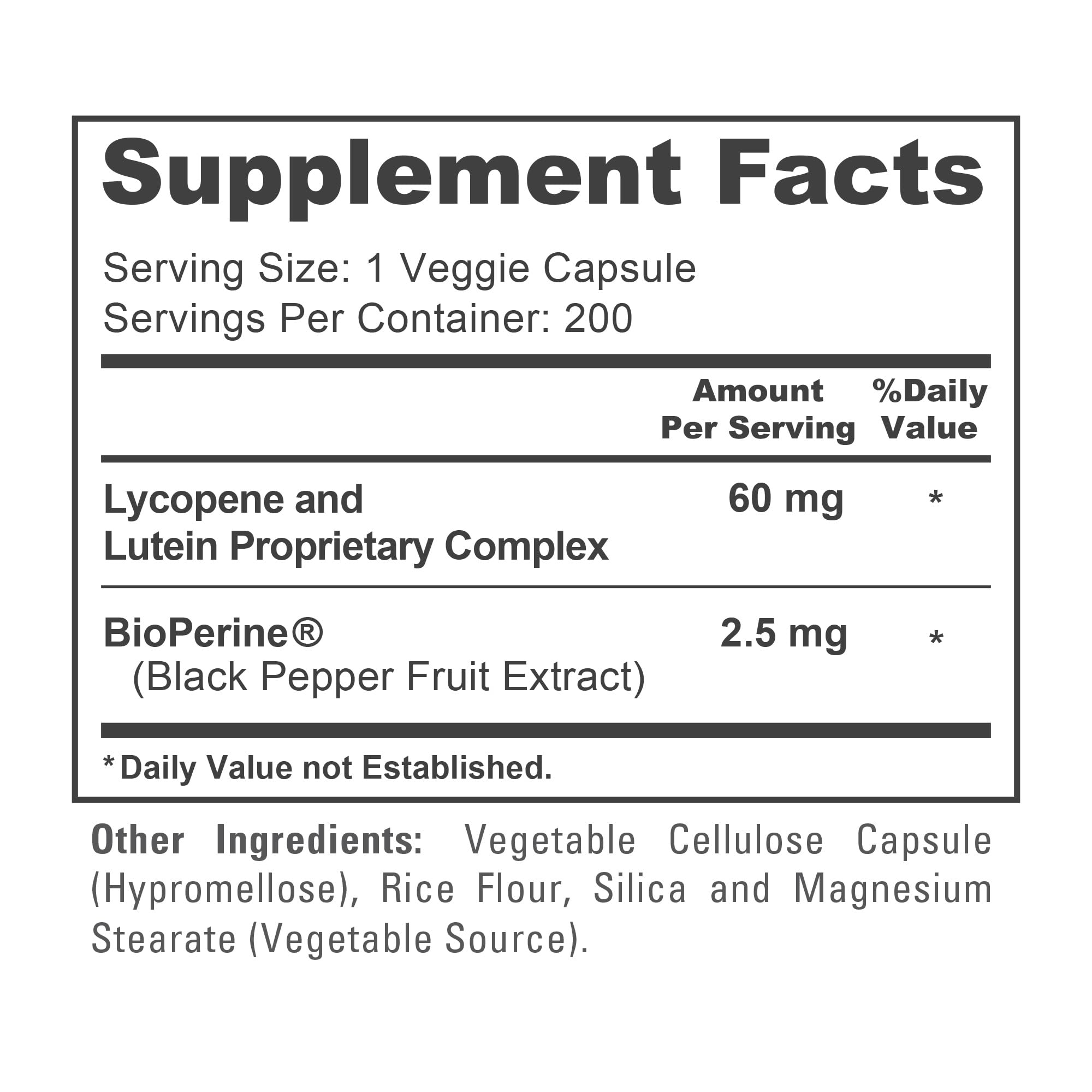 NusaPure Lycopene & Lutein Complex 60mg per Caps, 200 Veggie Capsules (Non-GMO, Vegan) NusaPureAu supplements
