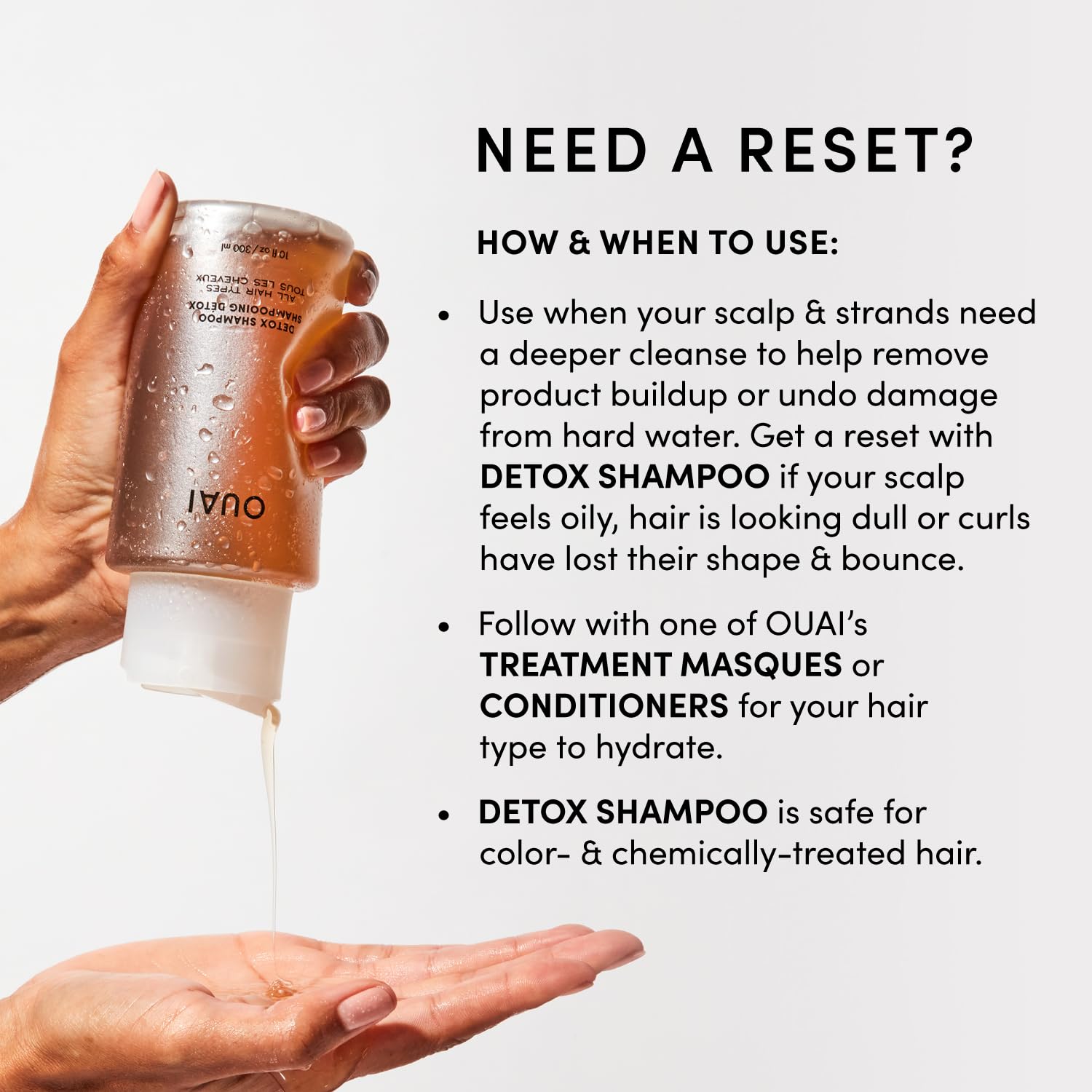 OUAI Detox Shower Routine Bundle - Gentle Detox Face Cleanser (7.8 Oz) and Clarifying Shampoo with Apple Cider Vinegar (10 Oz) - Removes Dirt, Oil, Product, Makeup, and Sunscreen - 2-Piece Bundle OUAIAu supplements