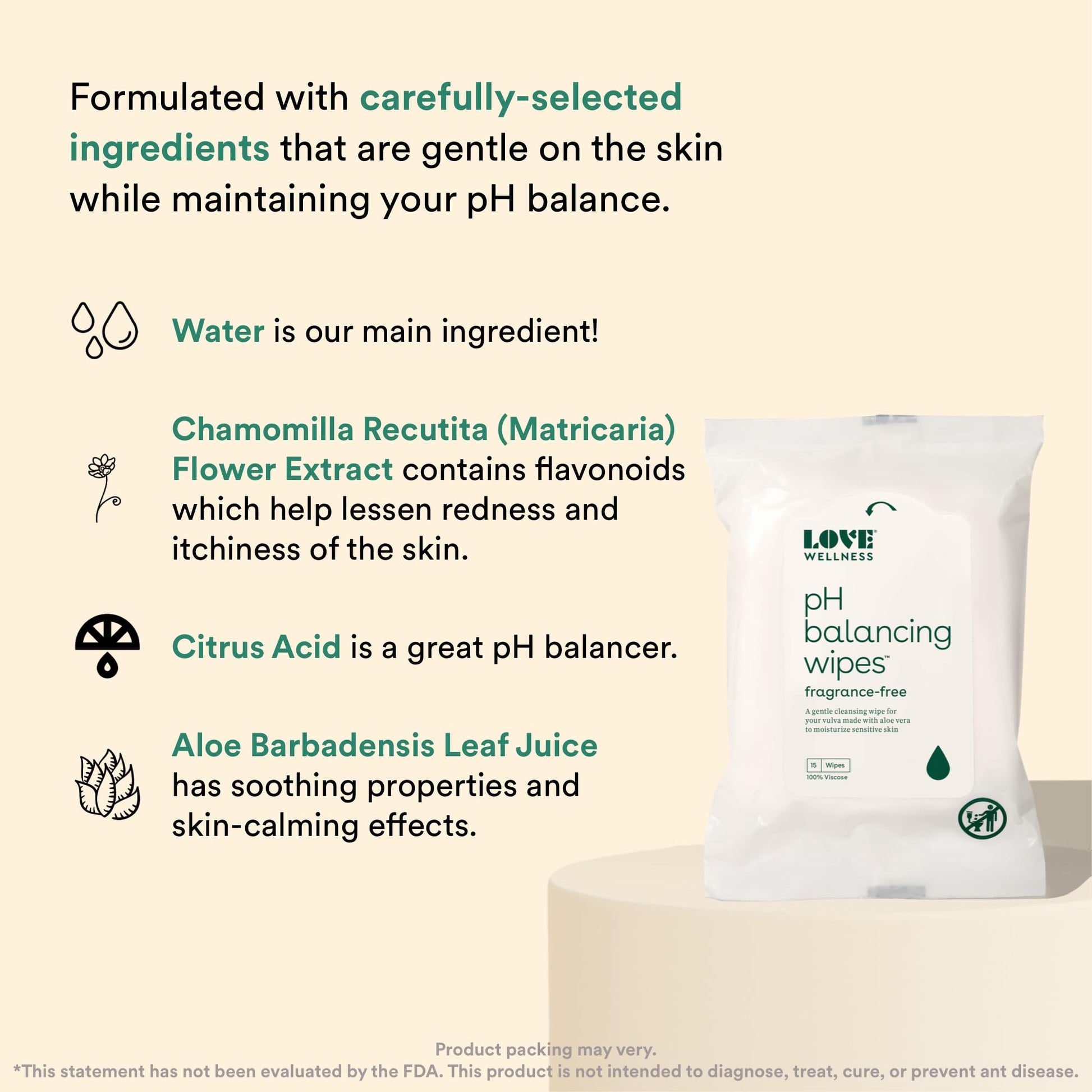 Love Wellness pH Balancing Wipes for Women | Feminine Hygiene for Cleansing with Aloe Vera Love WellnessAu supplements