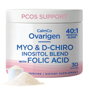 CalmCo Ovarigen Myo-Inositol & D-Chiro Inositol Supplement for Women – 40:1 Inositol Powder with Folic Acid, Fertility Supplements for PCOS, Hormone Balance and Ovarian Support (30 Servings) CalmCoAu supplements