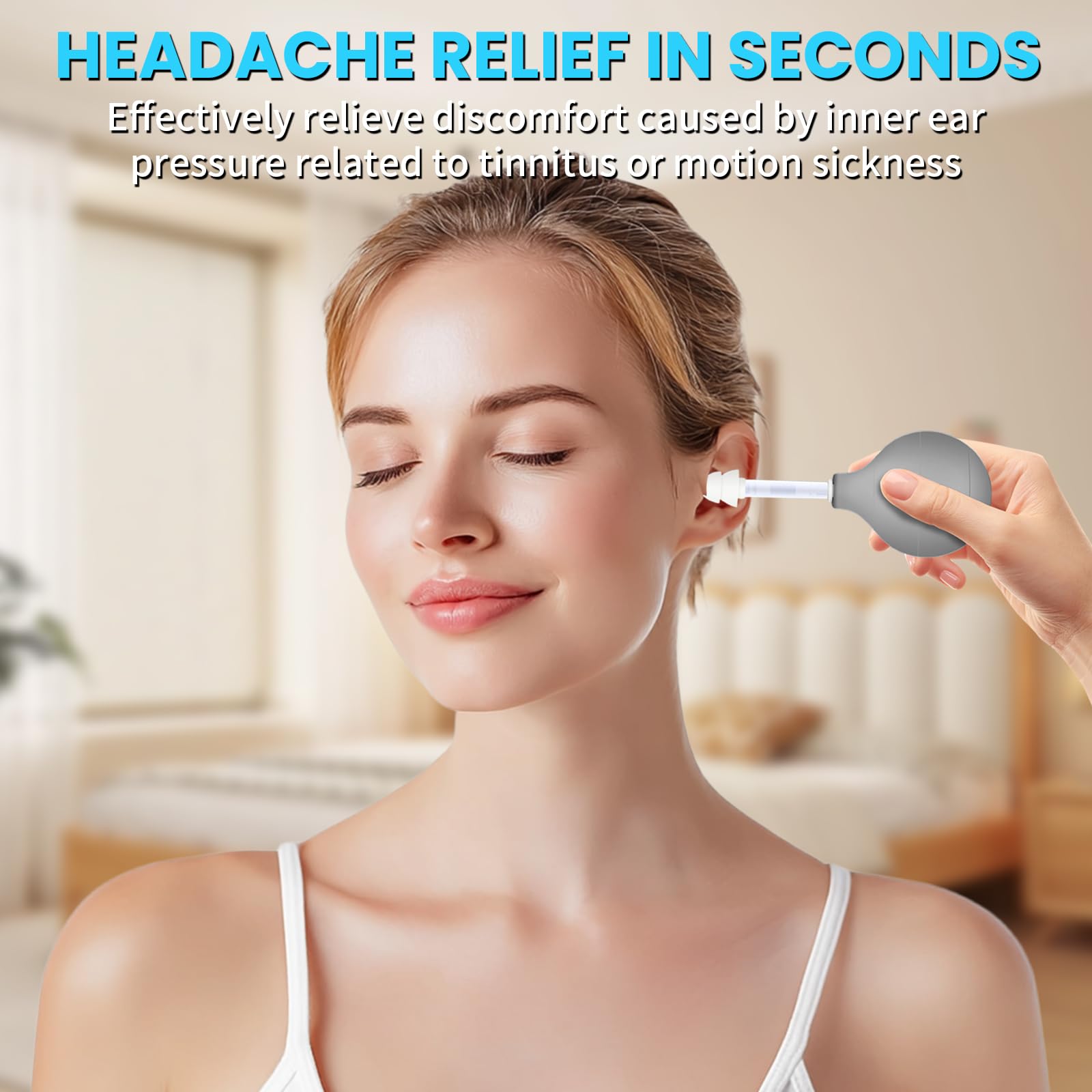 Migraine & Ear Pressure Relief Device | Tension Headache, Ear Ache & Airplane Pressure Relief | Drug-Free Migraine Relief Products Gift for Sufferers（Gray） UnalakleetAu supplements