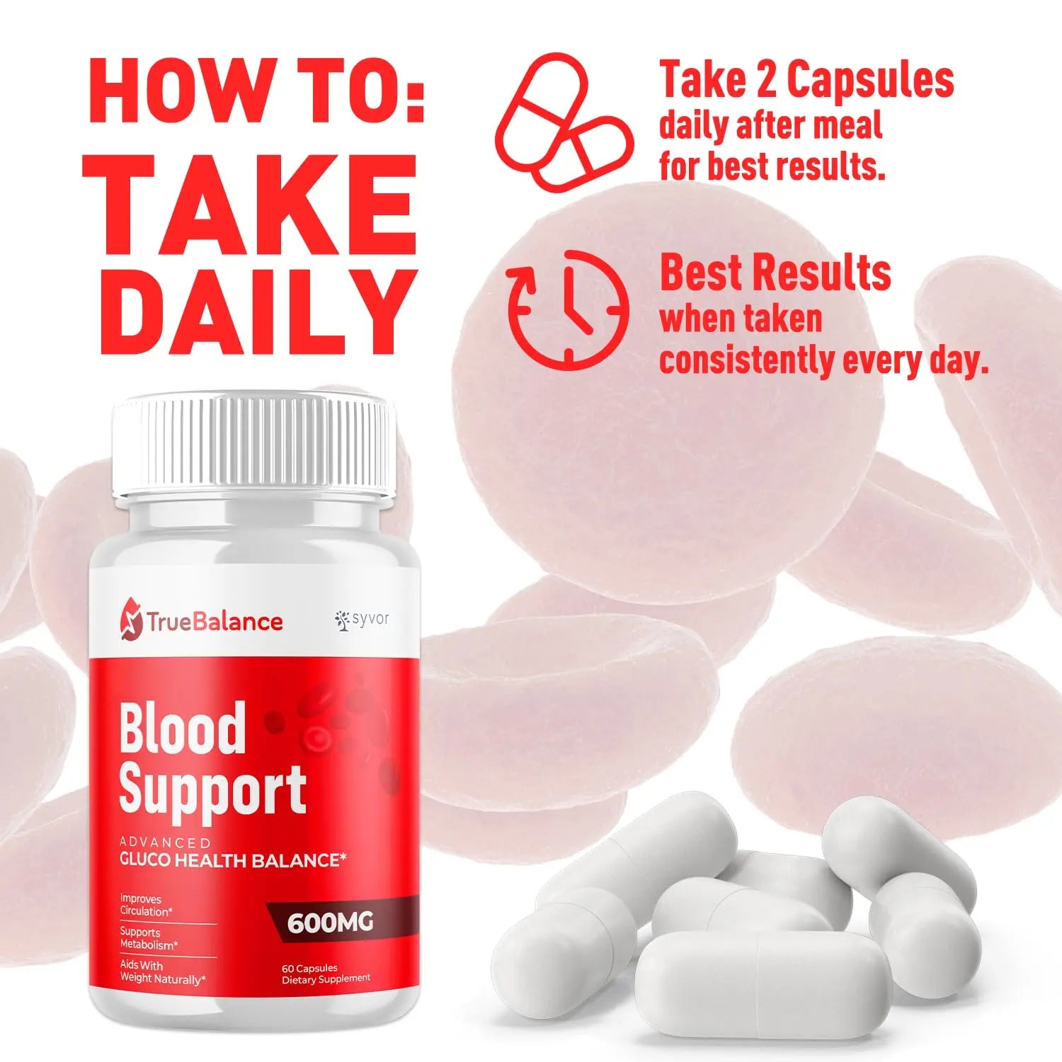 (3 Pack) True Balance Capsules, Official TrueBalance Glycogen Support Pills with All Natural Ingredients, Advanced Formula Support Supplement with Max Strength Vitamins for Women & Men (180 Capsules) Syvornz supplements