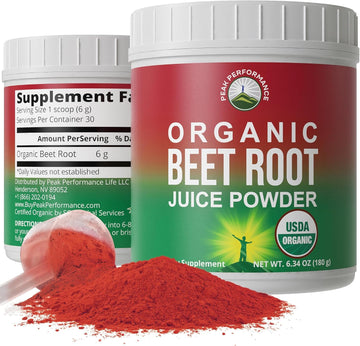 Organic Beet Root Powder - Ultra High Purity Super Food Beets Juice Powder. 100% Pure Nitric Oxide Boosting Beetroot Supplement. Keto, Paleo, Vegan Reds Superfood Rich in Polyphenols Peak PerformanceAu supplements