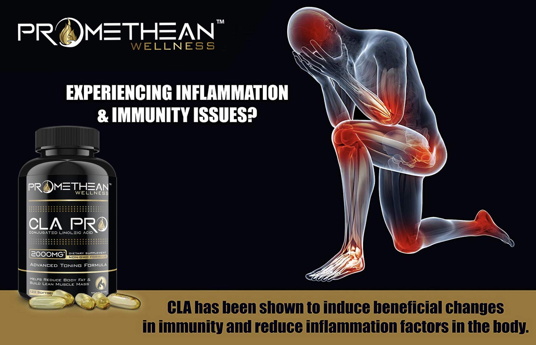 Vegan CLA Pro 2000 mg Pure Premium CLA Safflower Oil Conjugated Linoleic Acid Best Promethean WellnessAu supplements