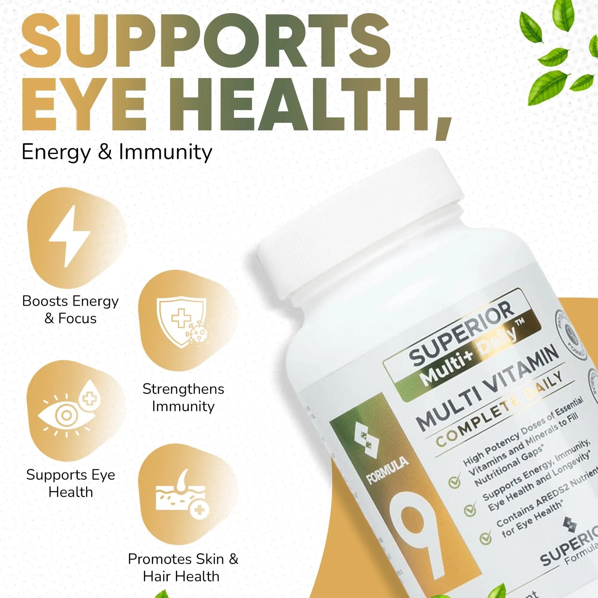 Superior Formulas LLC High Potency Multivitamin with AREDS2 Nutrients; Physician-Formulated Daily Supplement with Lutein, Zeaxanthin, Zinc, Vitamin C & E Superior Formulas LLCAu supplements
