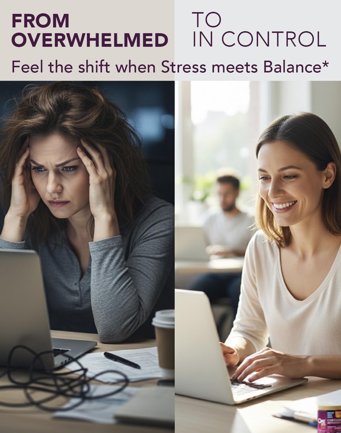 Cortisol Manager – Adrenal Support Supplement for Women & Men – Natural Stress Relief, Calm & Sleep Support – Cortisol Reducer with Ashwagandha, Magnesium, L-Theanine & Rhodiola – 90 Vegan Capsules ONE 365Au supplements