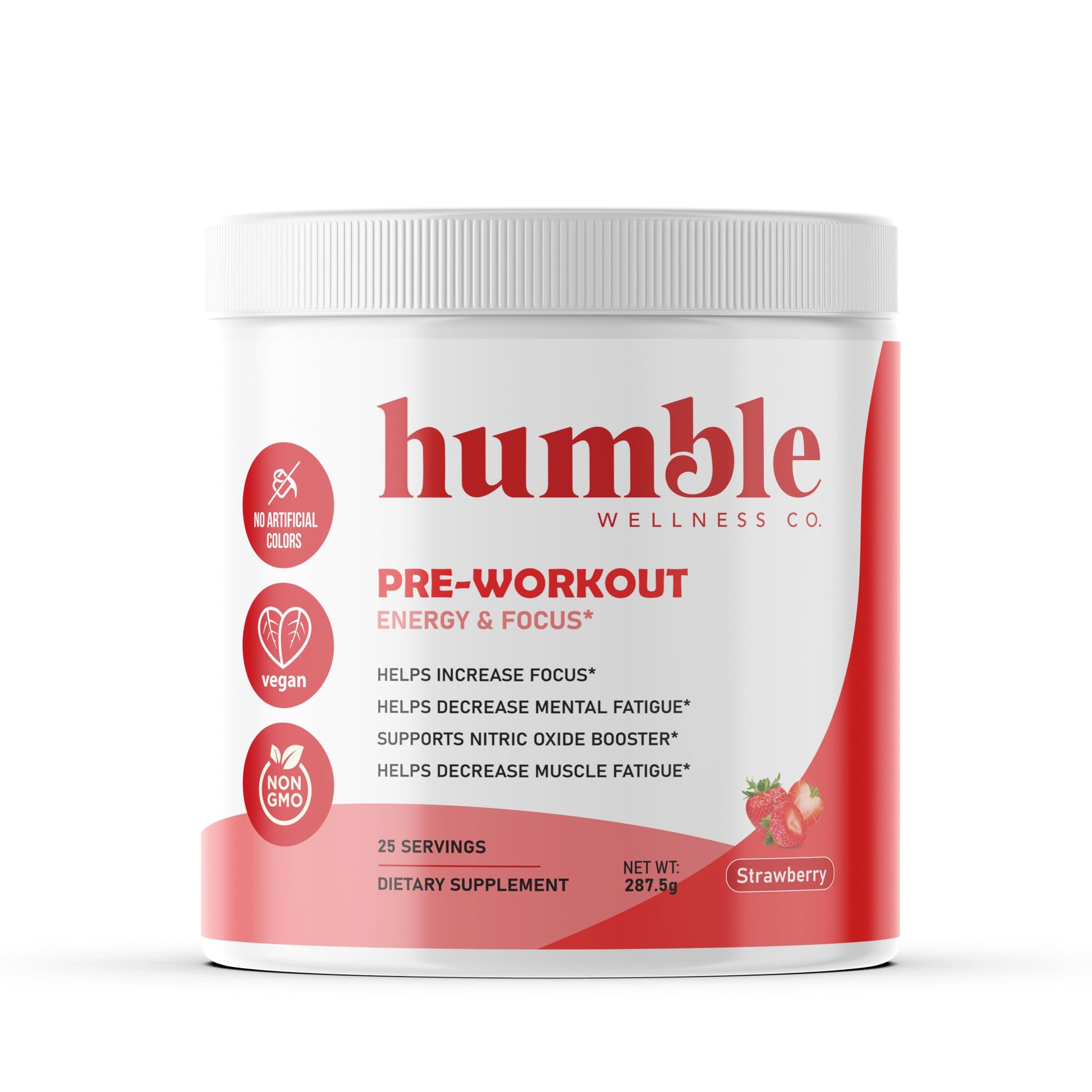 Humble Wellness Pre-Workout: Increase Focus, Decrease Mental Fatigue, Supports Nitric Humble WellnessUS supplements