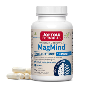 Jarrow Formulas Magnesium L-Threonate, MagMind Stress Resistance with L-Theanine and Rhodiolife, High Absorption Magnesium, Stress Relief and Mood Support, 60 Veggie Capsules, Up to a 30 Day Supply Jarrow FormulasAu supplements
