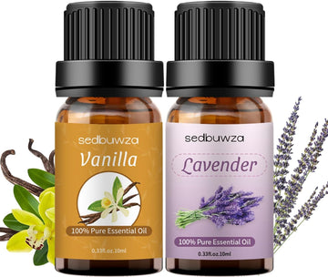 Sedbuwza Vanilla Oil Lavender Essential Oil Gift Set, 100% Pure Organic Fragrance Oil Set for Diffuser SedbuwzaAu supplements