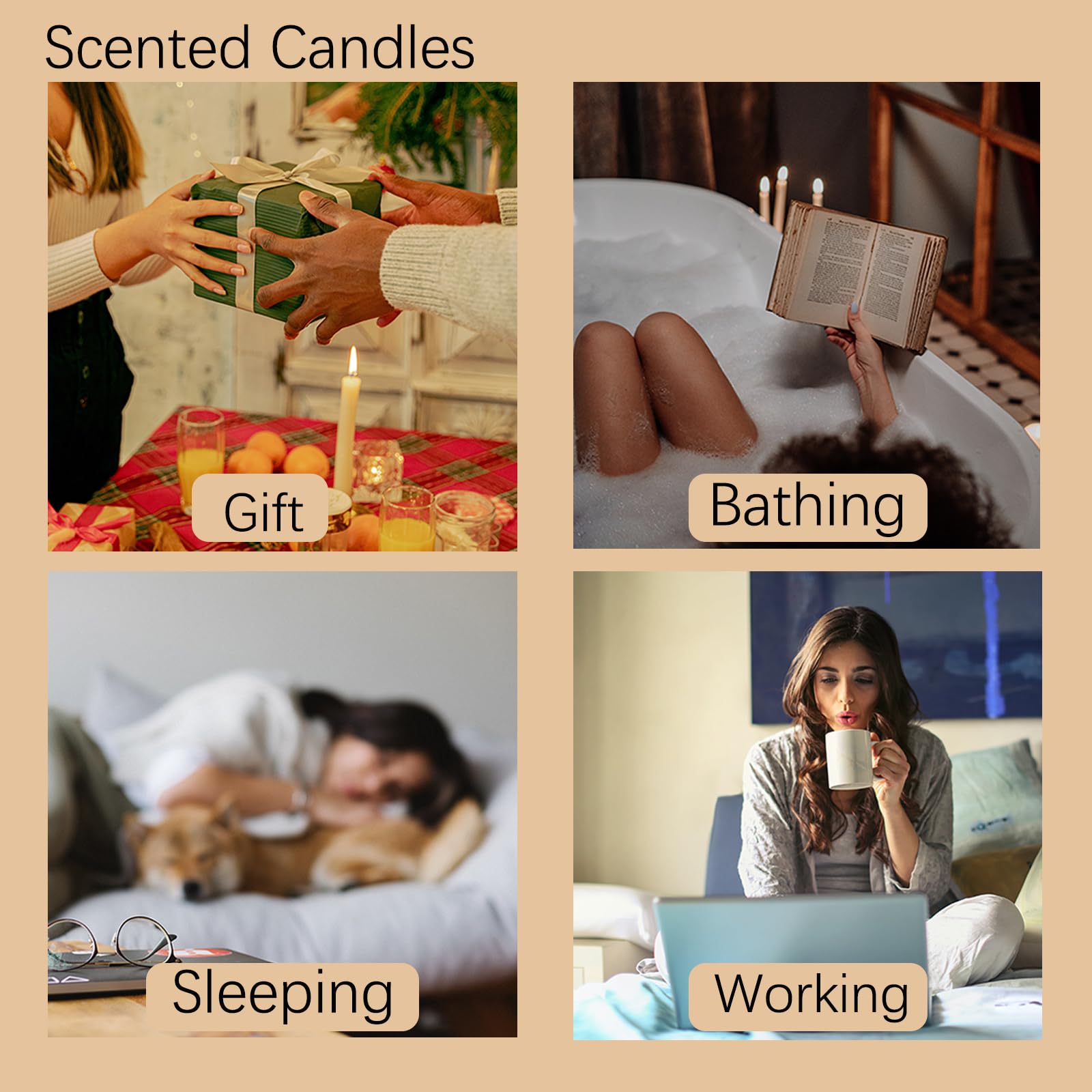 Aromagic 5 Pack Scented Candles Gift Set,Jar Candles Valentine's Day Gifts for Women aromagicAu supplements