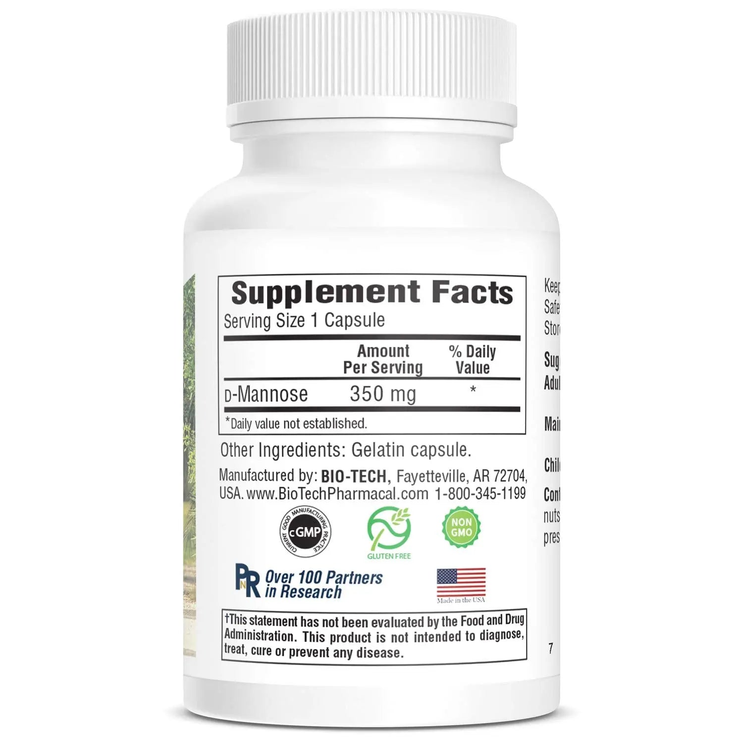 Bio-Tech Pharmacal D-Mannose, Supports Bladder and Urinary Tract Health (100 Count) Bio-Tech PharmacalAu supplements