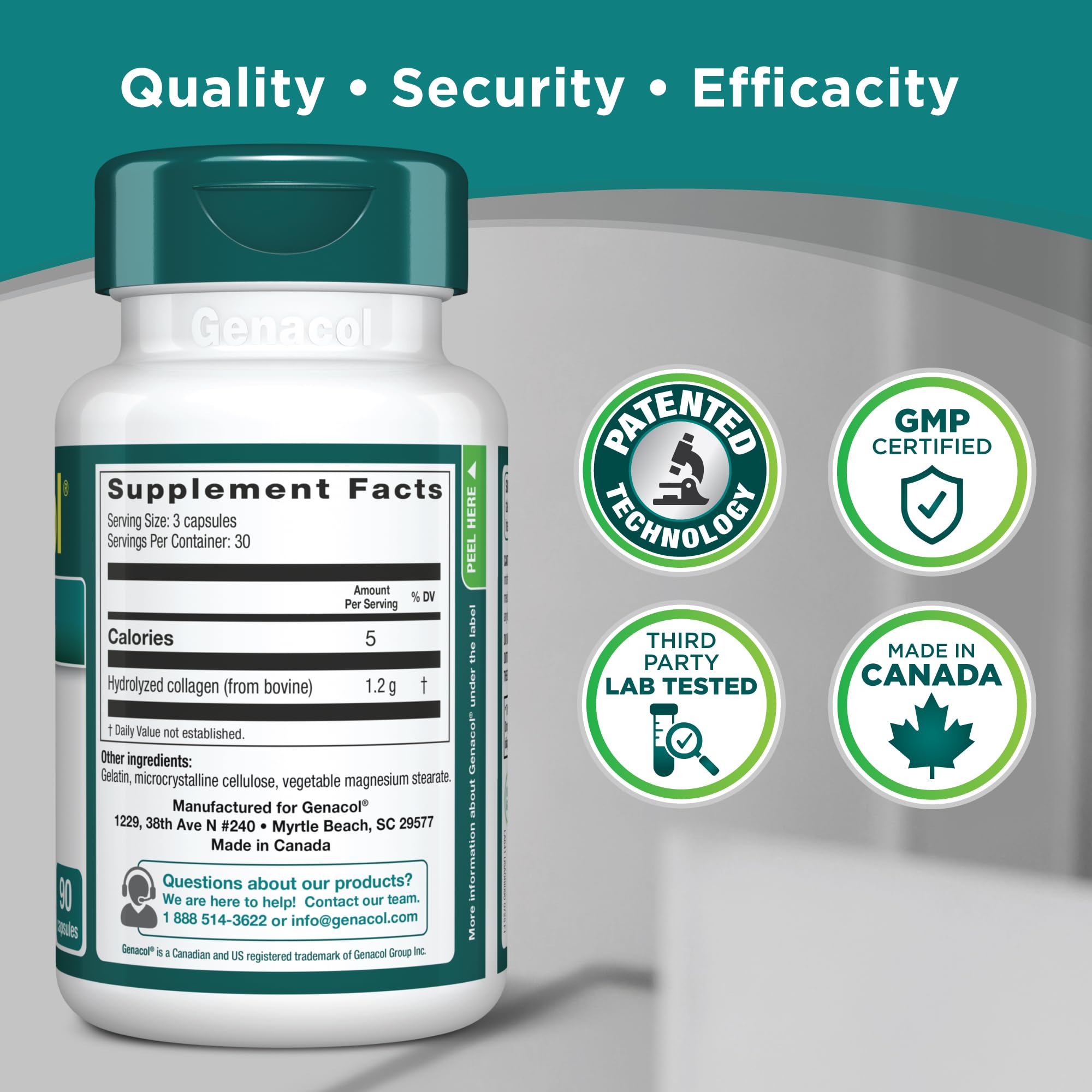 Collagen Peptides Joint Supplements for Men & Women by Genacol | Exclusive Hydrolyzed Collagen Pills | Helps Maintain Healthy Joints | Colageno Hidrolizado | Genacol Original 180 Capsules GenacolAu supplements
