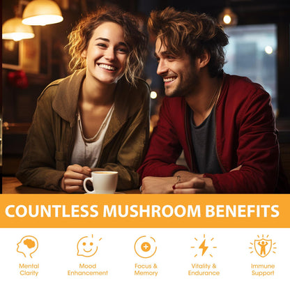 Mushroom Powder Blend (75 Servings), Ten Mushroom Supplement with Lions Mane MutsweetUS supplements