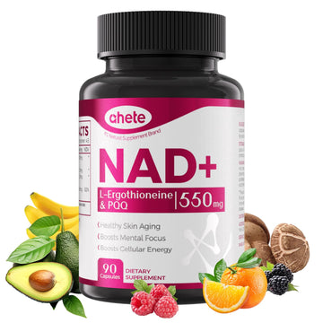 Ahete NAD Supplement with L-Ergothioneine, PQQ, Vitamin B6, and NMNH Supplement - for Cellular Health, Energy Support and Healthy Aging for Women & Men - Vegetarian, Non-GMO, Gluten Free- 90 Capsules AheteAu supplements