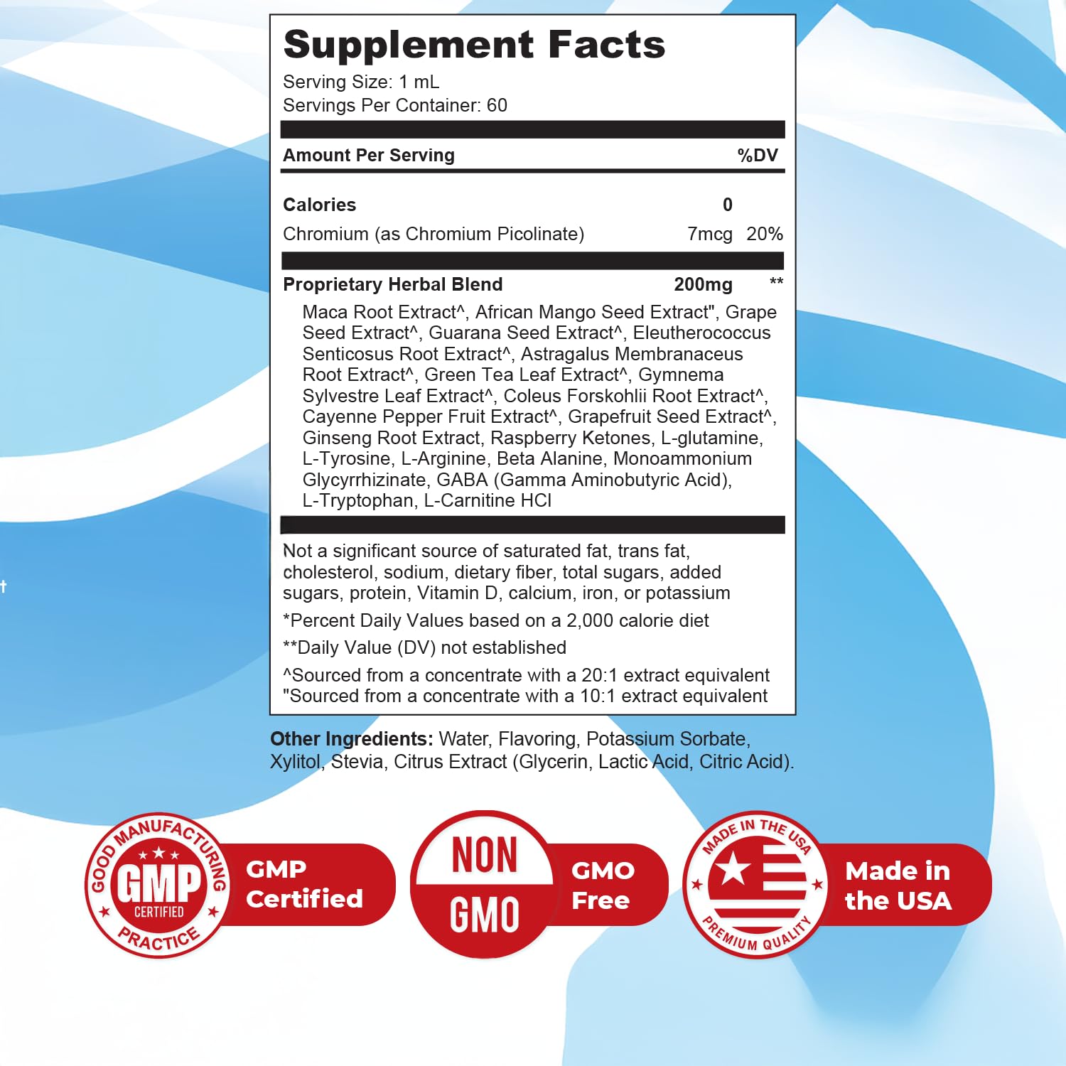 GLP Drops – 100% Natural Herbal Supplement with Maca, Grape Seed, Green Tea & More – Made in USA, Non-GMO, Easy-to-Take Liquid Formula – 60mL (2oz), 30 Servings, 1 Month Supply OrbyAu supplements