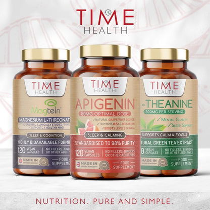 Magtein® Magnesium – 120 Capsules – High Strength 2100mg – Highly Bioavailable Time HealthUS supplements
