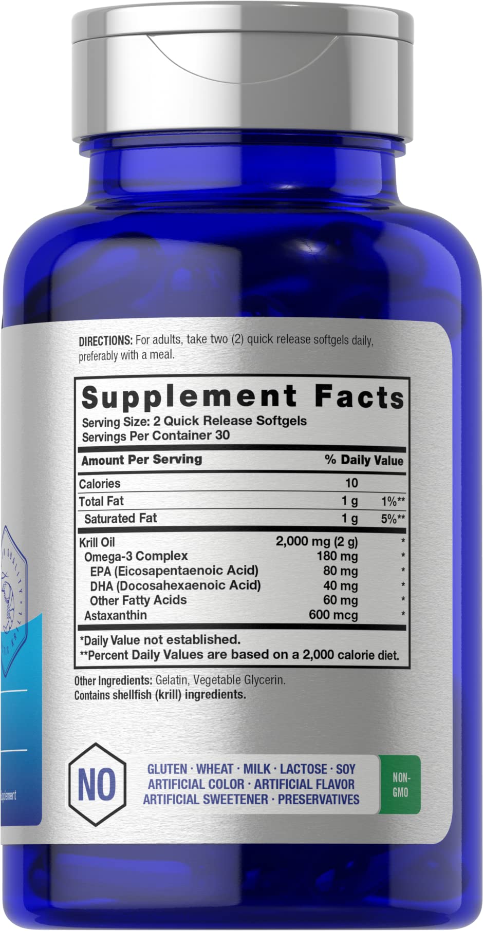 Horbäach Antarctic Krill Oil 2000mg | 60 Softgel Capsules | Omega-3, EPA, DHA Supplemen HorbäachUS supplements
