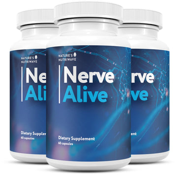 NerveAlive – Natural Daily Wellness Supplement w/ Passionflower, Marshmallow Root & Prickly Pear Extract – 100% Natural Ingredients, Non-GMO, GMP Certified, Made in USA – 60 Capsules, 3 Month Supply Nature’s NutriWaveAu supplements