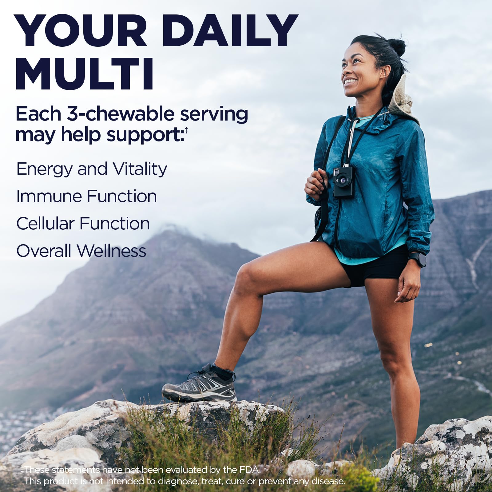KAL Enhanced Energy Supplements, Whole Food Chewable Multivitamin with Iron, 3 Daily, 23 Essential Vitamins and Minerals, Super Foods, Enzymes, Mango Pineapple Flavor, 60-Day Guarantee, 20 Serv, 60ct KALAu supplements