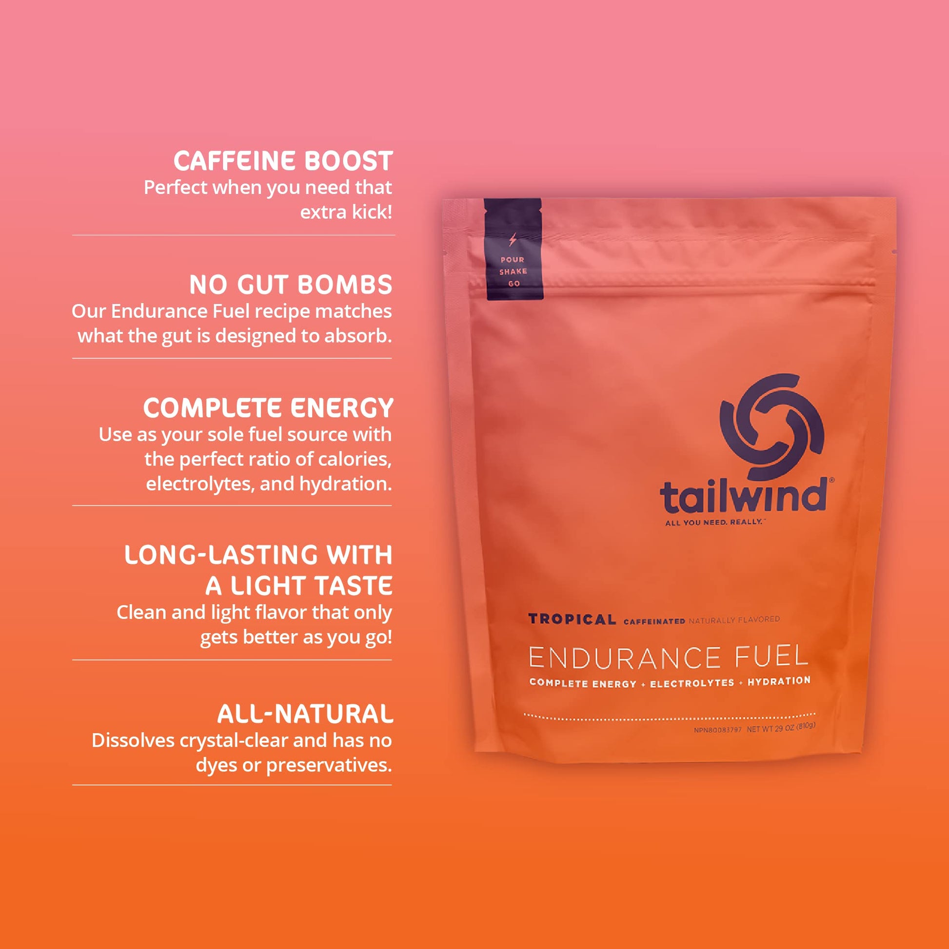 Tailwind Nutrition Endurance Fuel, Caffeine Drink Mix with Electrolytes TailwindAu supplements