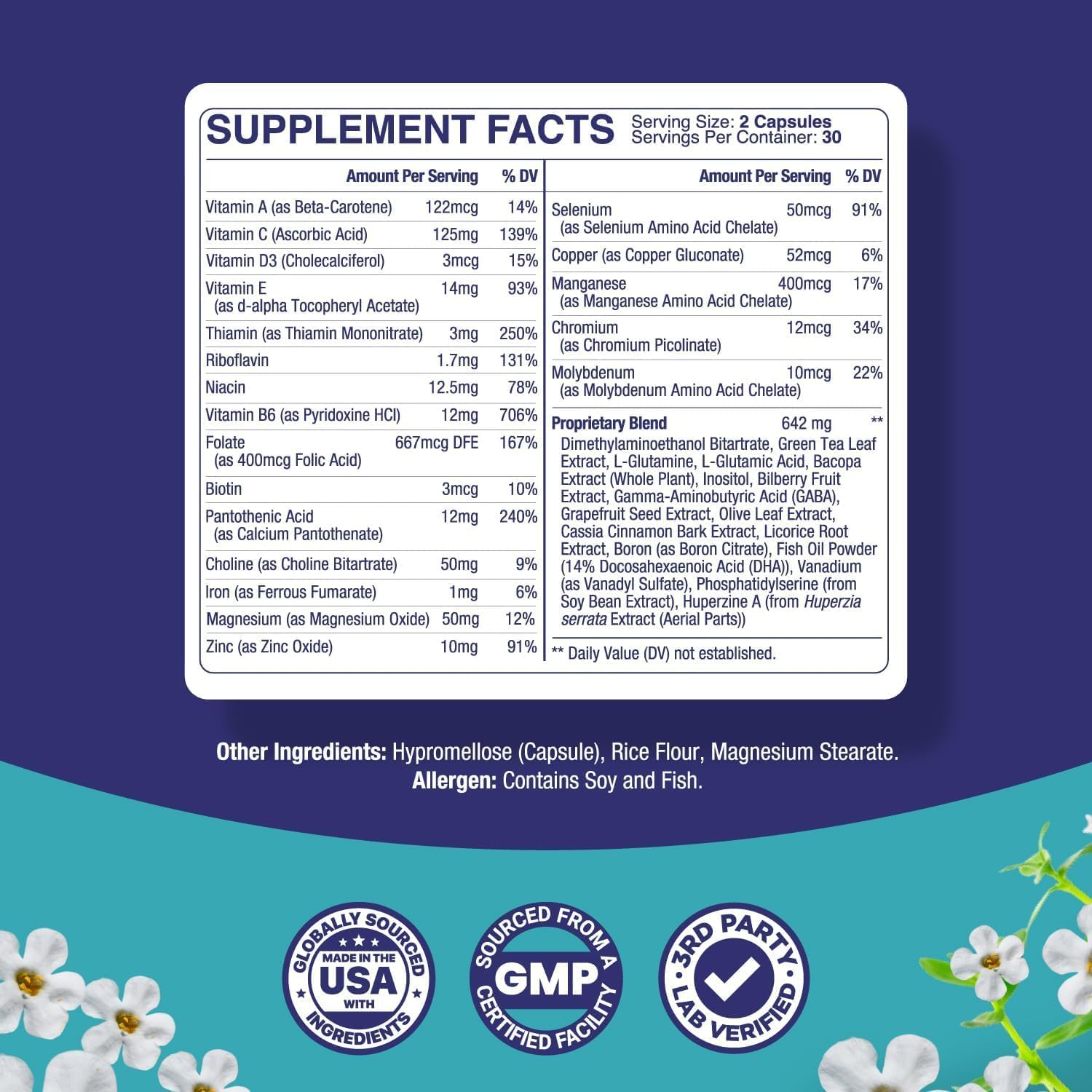 Nootropic Brain Supplement for Memory and Focus Enhancement - Vitamins for Brain Mental Health & Clarity - Cognitive Health Complex for Mind's Vitality & Mental Alert - 60 Count PhytoralAu supplements