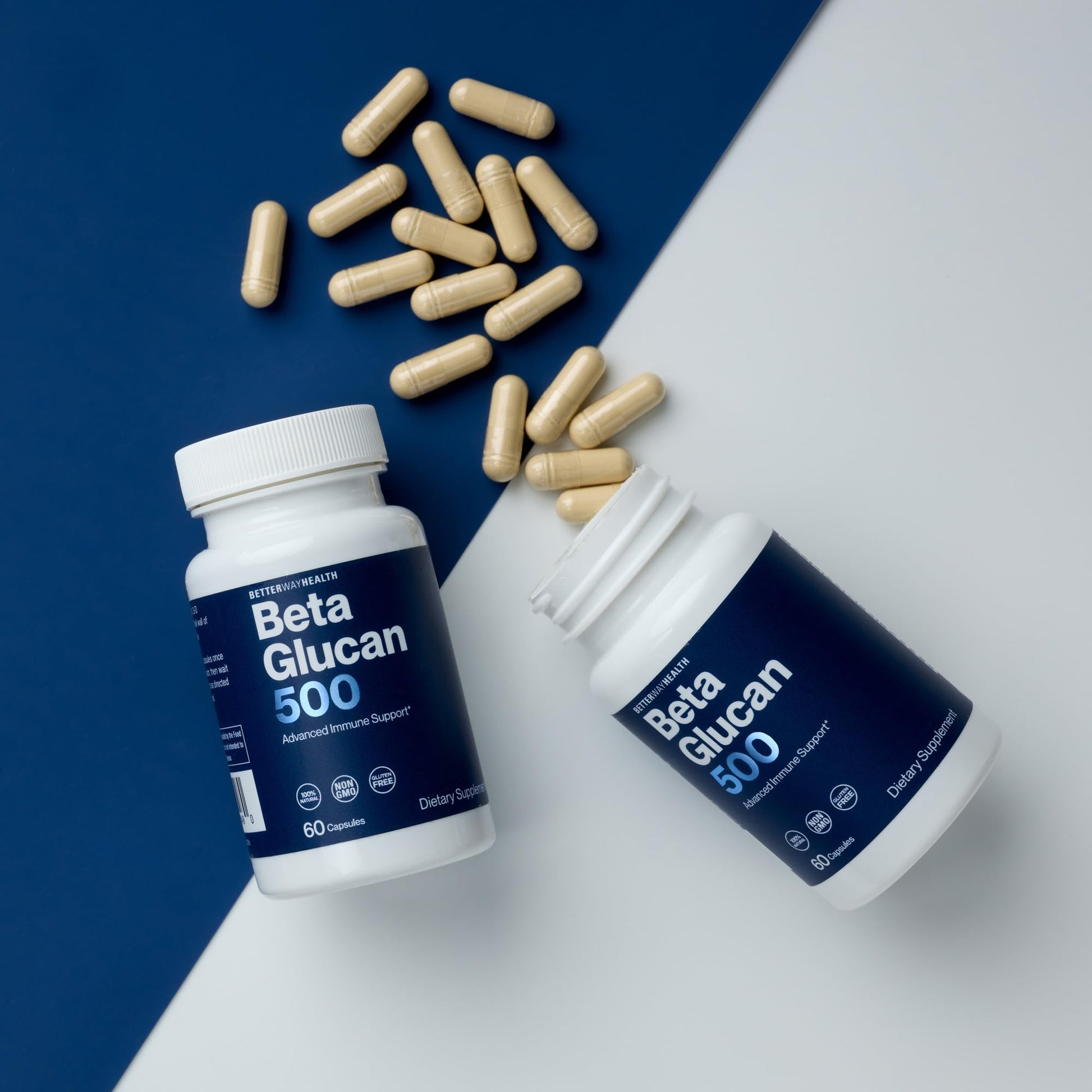 Better Way Health™ - Advanced Immune Readiness - Highly Purified 1,3/1,6 Beta Glucan 500 - Clinically Tested Immune Defense - 500mg/60 Capsules (Pack of 1) Better Way HealthAu supplements