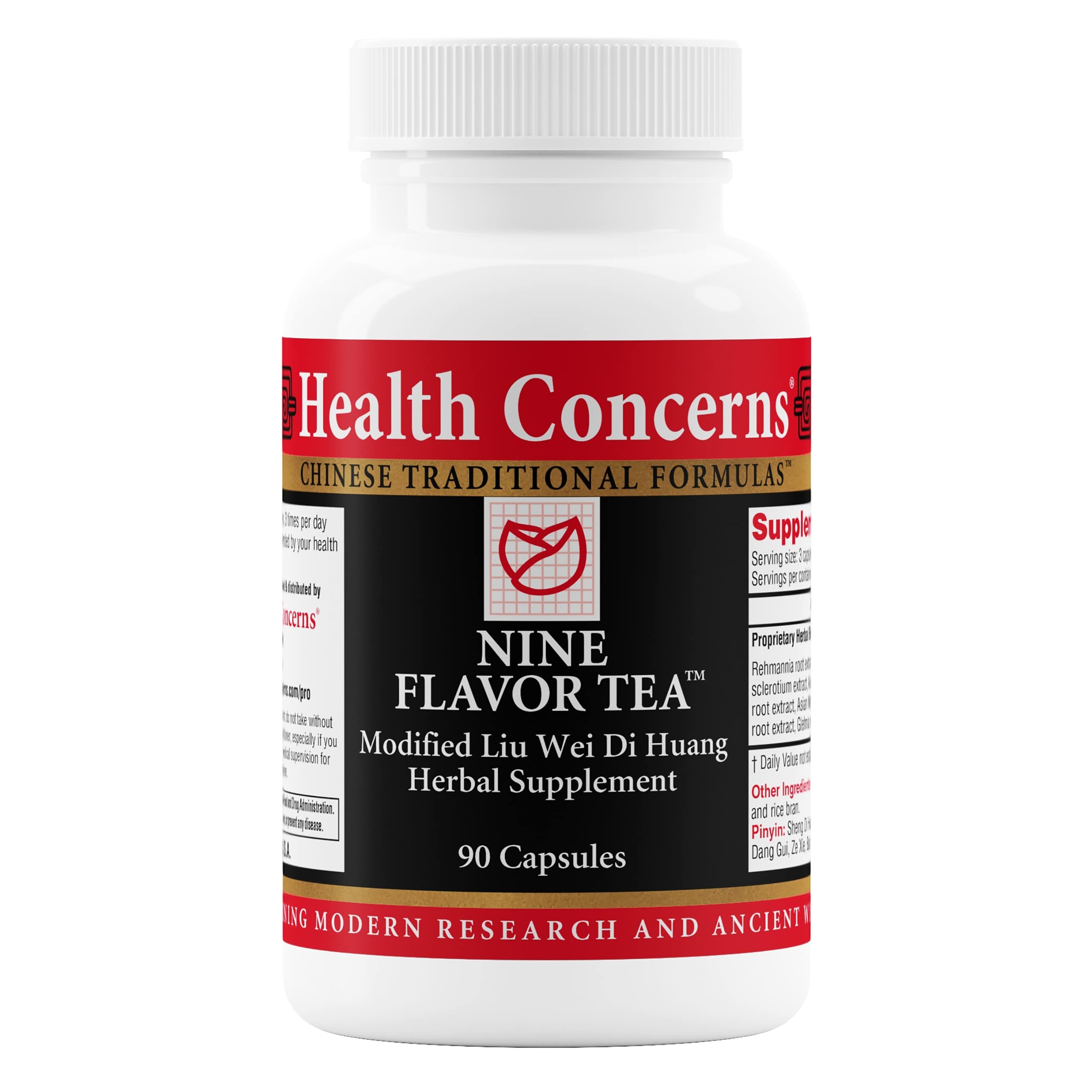 Health Concerns Nine Flavor Tea – Immune Support, Kidney Support & Lymphatic Health – Chinese Herbal Supplement for Oral Health, Night Sweats, Blurred Vision – 90 Capsules Health ConcernsAu supplements