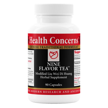 Health Concerns Nine Flavor Tea – Immune Support, Kidney Support & Lymphatic Health – Chinese Herbal Supplement for Oral Health, Night Sweats, Blurred Vision – 90 Capsules Health ConcernsAu supplements