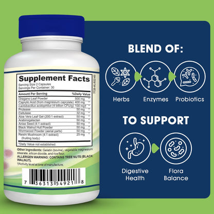 Candida Cleanse Support and Detox with Natural Herbs, probiotics and Oregano Oil Horizon SupplementsUS supplements