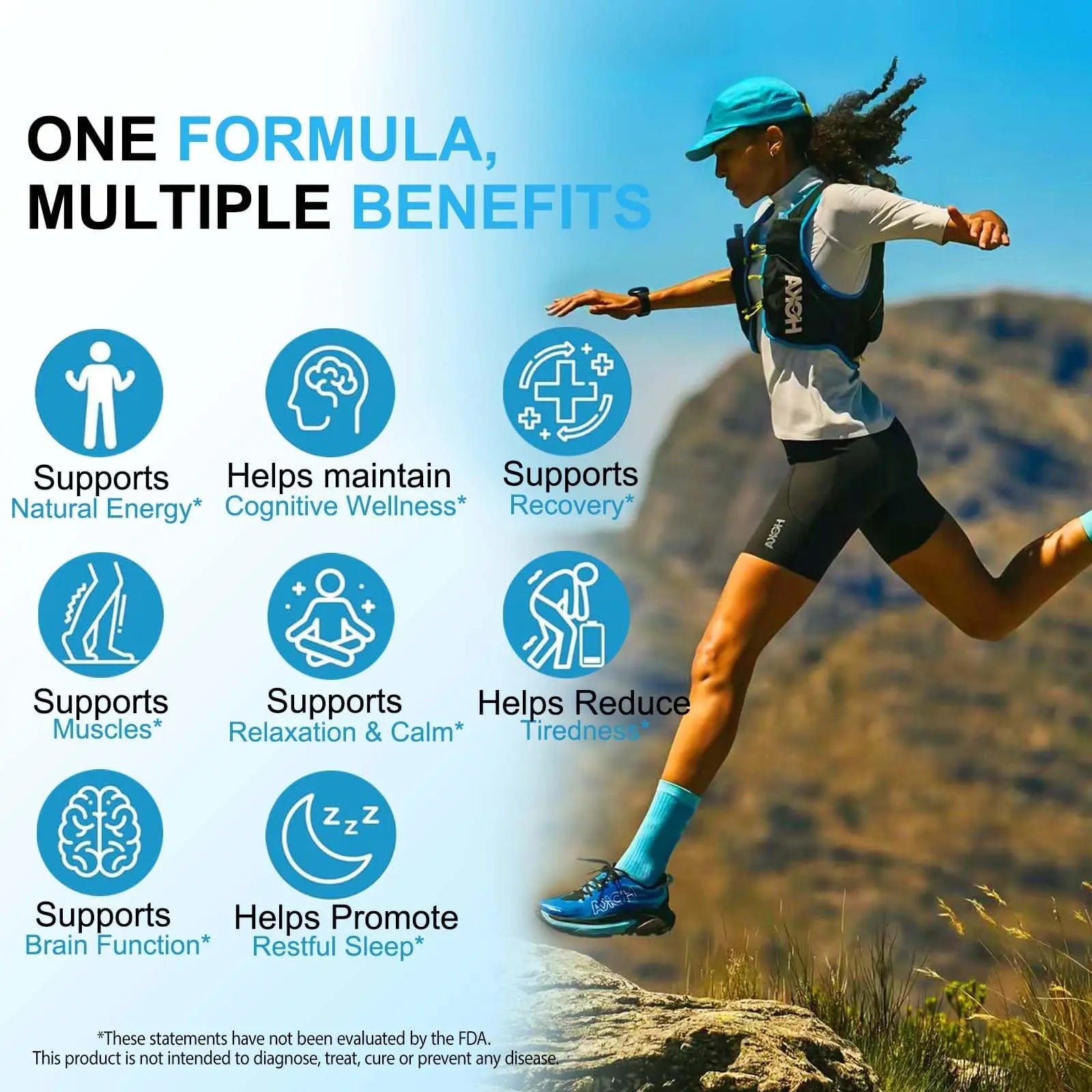 8-in-1 Magnesium Complex 90 Capsules, 1000mg with Magnesium Glycinate, Citrate, Malate, Taurate, Easy Absorption for Health, Energy, Non-GMO, Vegan ITSDAWNnz supplements