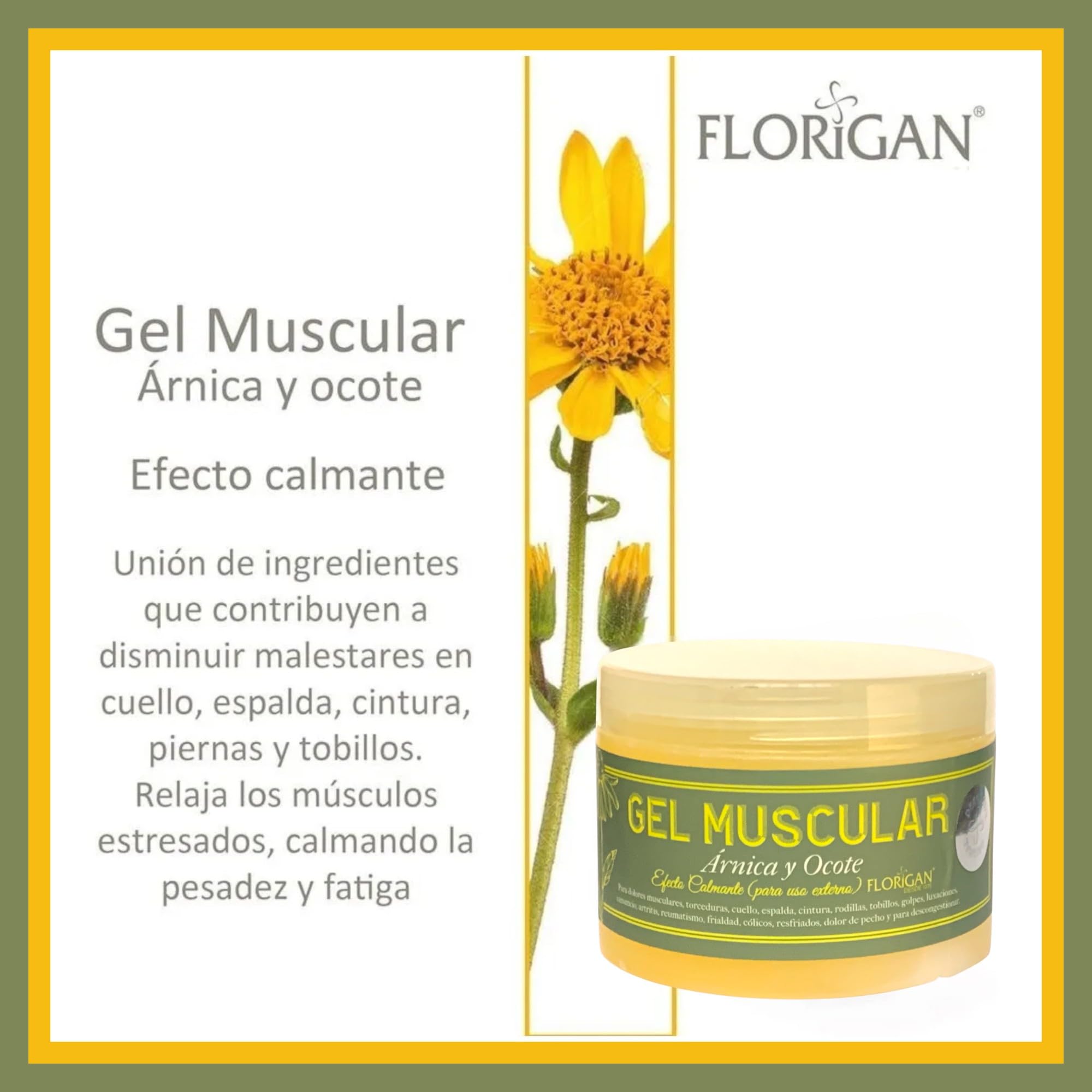 Arnica and Ocote Muscle Gel 350grs. FloriganAu supplements